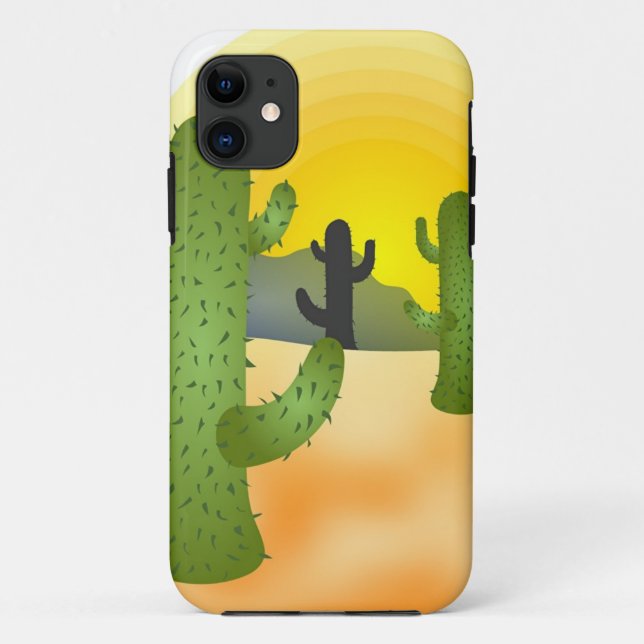 Funda De Case-Mate Para iPhone Cactus del desierto (Reverso)
