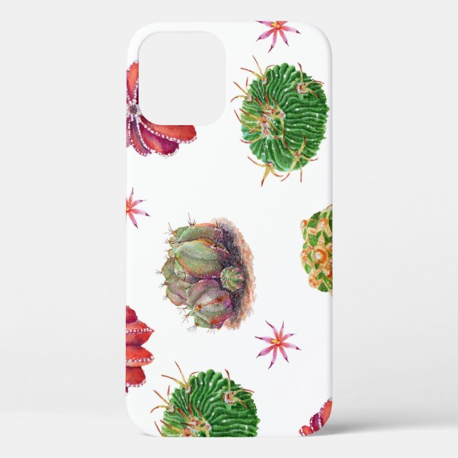 Funda De Case-Mate Para iPhone Cactus Floral: fondo acuarela (Reverso )