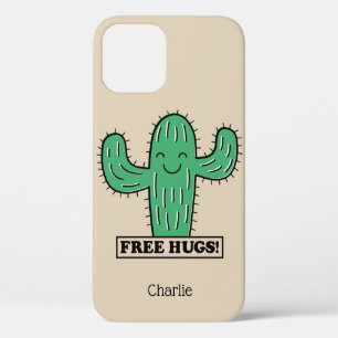 Funda Para iPhone 12 Cactus gratis Abrazos de nombres personalizados es