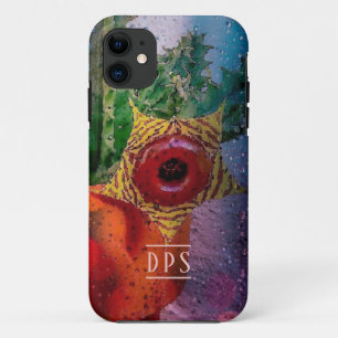 Funda Para iPhone 11 Cactus Lifesaver a través de una ventana lluviosa