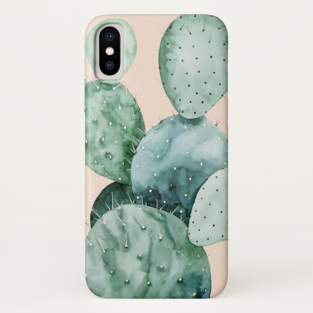 Funda De Case-Mate Para iPhone Cactus on Coral (Reverso)