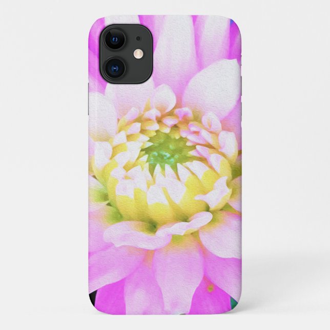 Funda De Case-Mate Para iPhone Cactus rosados, blancos y amarillos Dahlia Macro (Reverso)