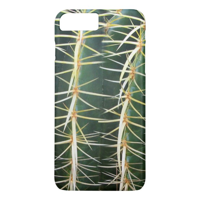 Funda De Case-Mate Para iPhone Cactus verde botánico de la esfera (Reverso)
