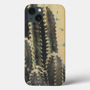 Funda Para iPhone 13 Cactus verdes sobre fondo amarillo