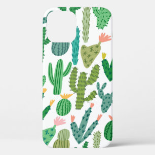 Funda Para iPhone 12 cactus vintage lindo patrón sin costuras dibujado