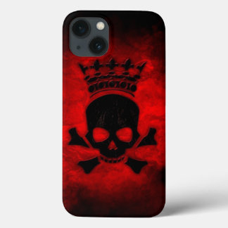 Funda Para iPhone 13 Cadena de claves de la Corona del Cráneo Real
