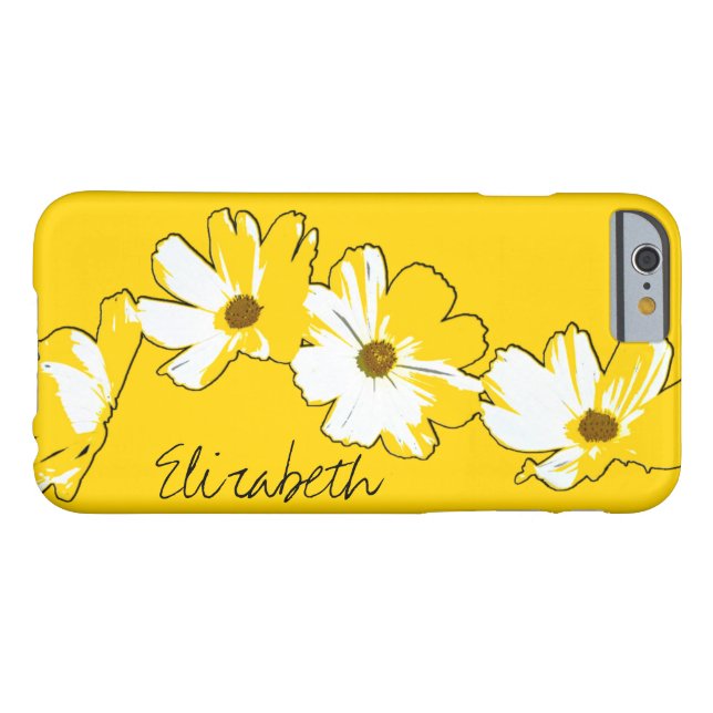 Funda De Case-Mate Para iPhone Cadena de margarita amarilla personalizada (Reverso Horizontal)