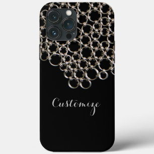 Funda Para iPhone 13 Pro Max Cadena negra personalizada