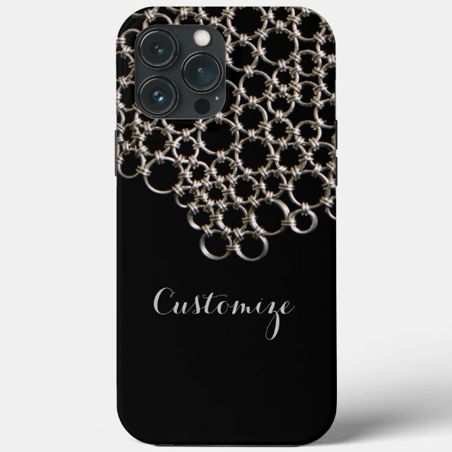 Funda De Case-Mate Para iPhone Cadena negra personalizada (Reverso )