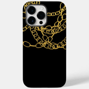 Funda Para iPhone 14 Pro Max De Case-Mate Cadenas de oro de cadera negra