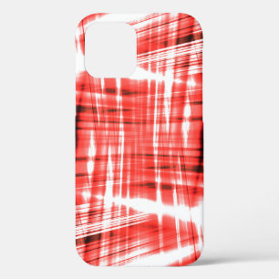 Funda Para iPhone 12 Cadenas dinámicas en negro y rojo Funda-Mate iPhon