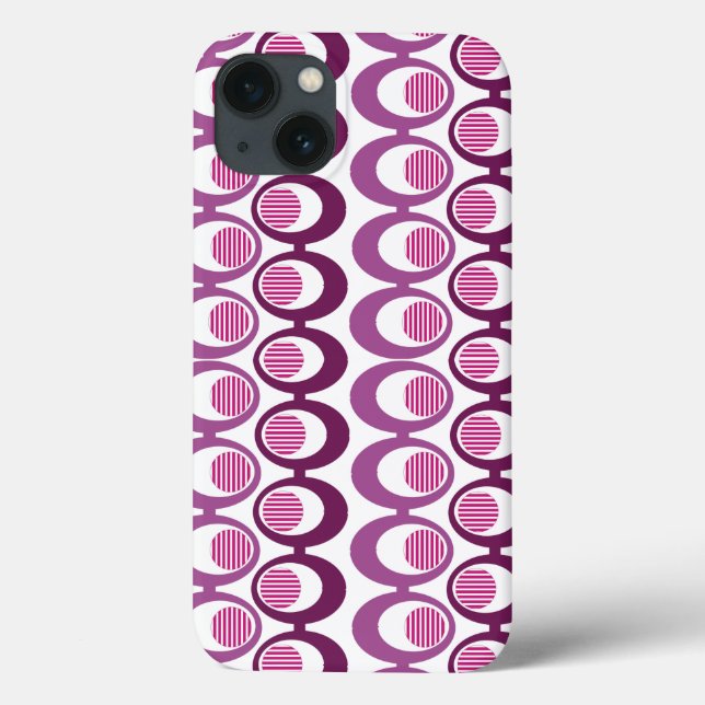 Funda De Case-Mate Para iPhone Cadenas ovaladas púrpura (Reverso)