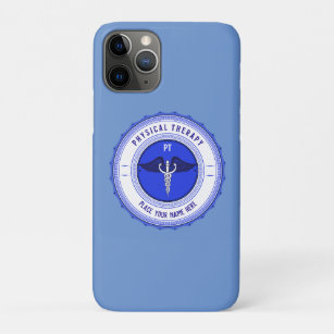 Funda Para iPhone 11 Pro Caduceus de Terapia Física Azul Personalizada