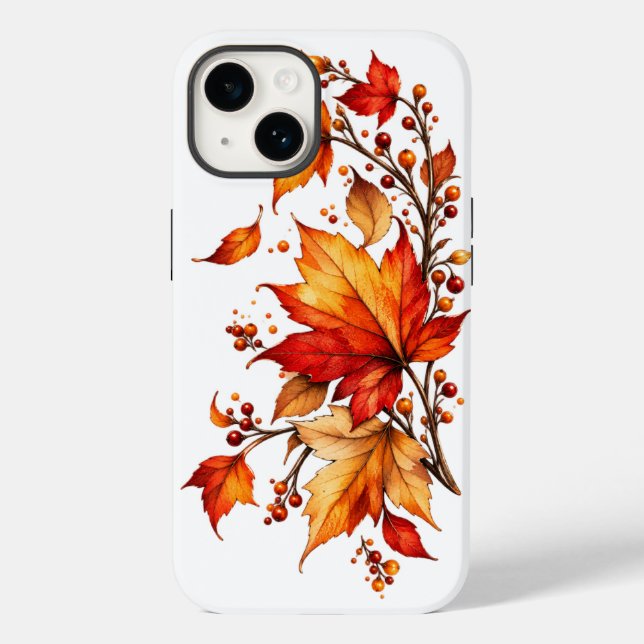 Funda De Case-Mate Para iPhone Caen las hojas (Reverso )