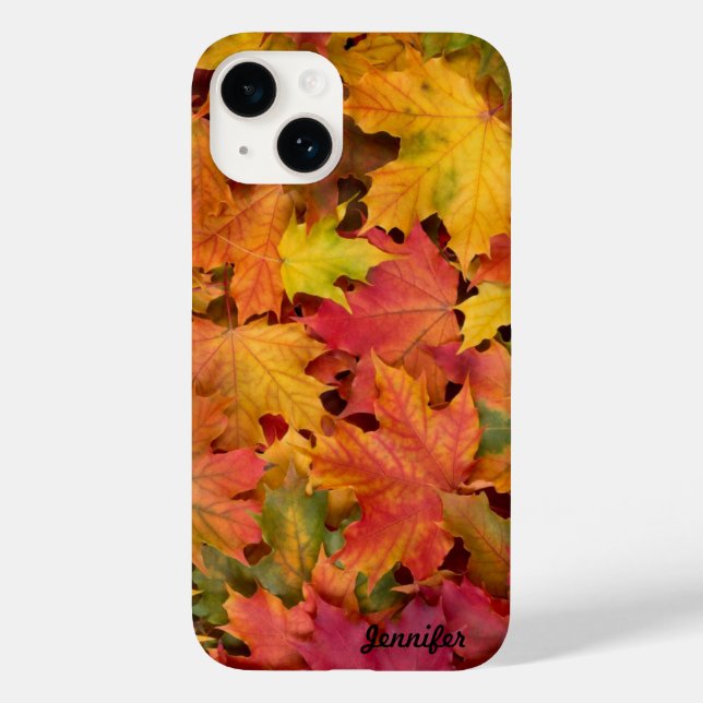 Funda De Case-Mate Para iPhone Caer deja nombre o texto personalizado (Reverso )