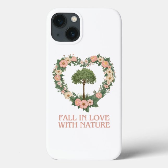 Funda De Case-Mate Para iPhone Caer enamorada de la naturaleza (Reverso)