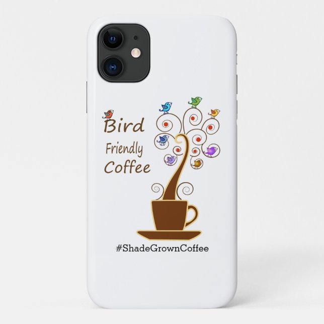 Funda De Case-Mate Para iPhone Café Amigable con las Aves (Reverso)