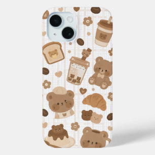 Funda Para iPhone 15 Café Cozy Bear
