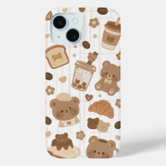 Funda Para iPhone 15 Café Cozy Bear