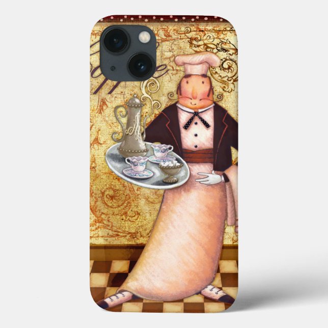 Funda De Case-Mate Para iPhone Café del cocinero (Reverso)