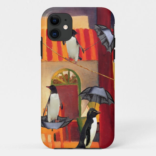Funda De Case-Mate Para iPhone Café del pingüino (Reverso)