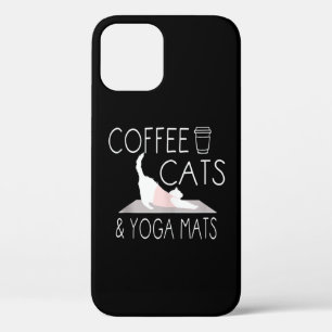 Funda Para iPhone 12 Café, gatos y juegos de yoga - Divertidos regalos