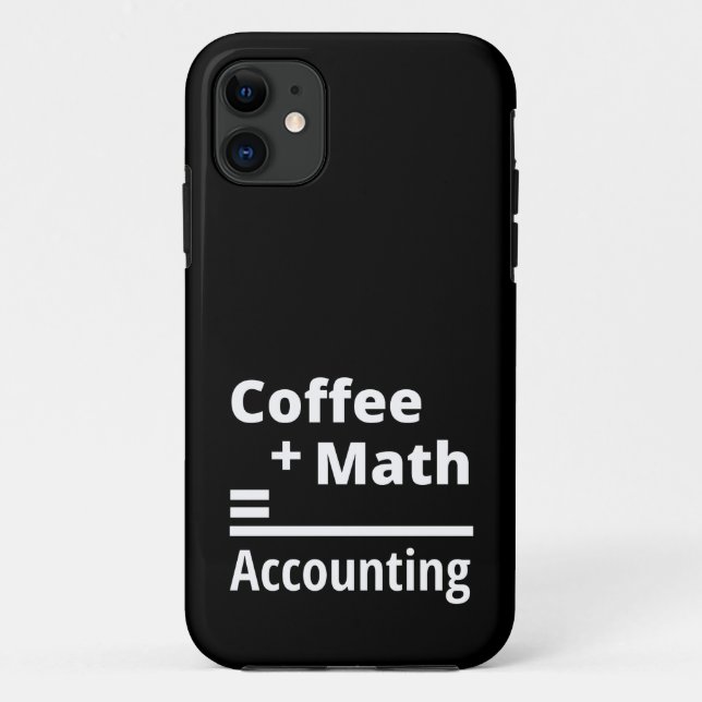 Funda De Case-Mate Para iPhone Café + matemáticas = contabilidad (Reverso)