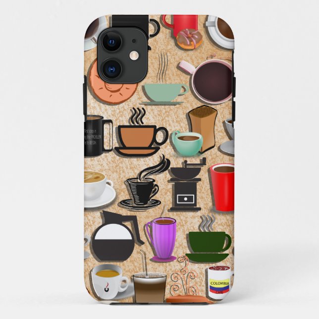 Funda De Case-Mate Para iPhone Café Mugs en crema (Reverso)