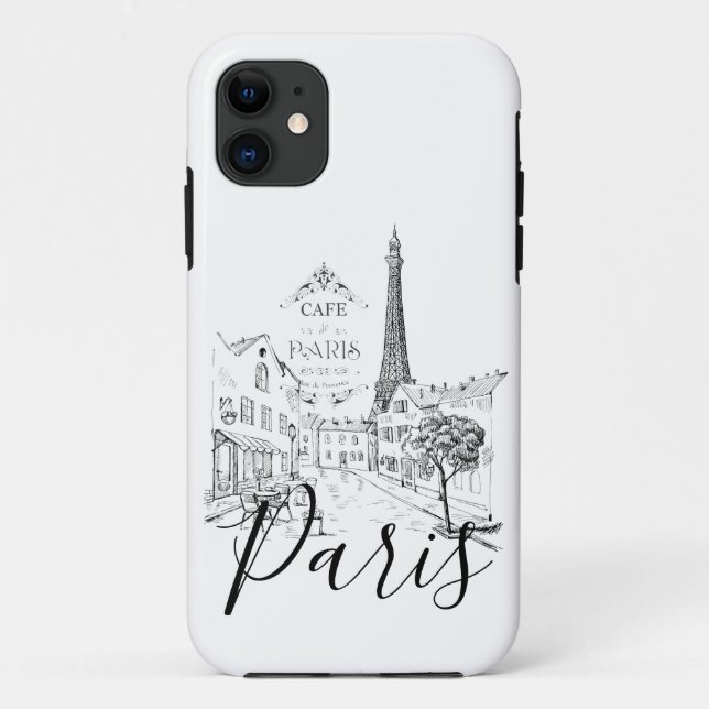 Funda De Case-Mate Para iPhone Cafe Paris (Reverso)
