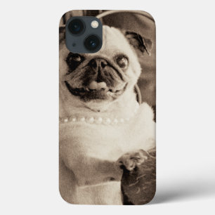 Funda Para iPhone 13 Cafe Pug