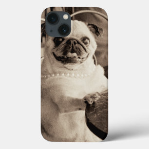 Funda Para iPhone 13 Cafe Pug