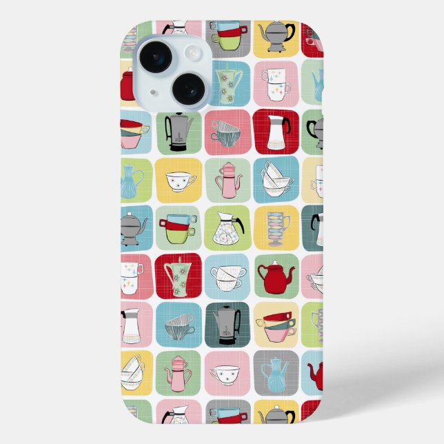 Funda De Case-Mate Para iPhone Café retro (Reverso )