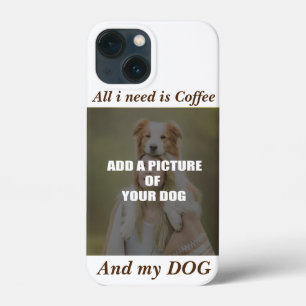 Funda Para iPhone 13 Mini Café y mi Cojín decorativo de perro