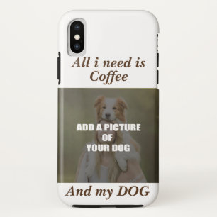 Funda Para iPhone XS Café y mi Cojín decorativo de perro