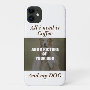 Funda Para iPhone 11 Café y mi Cojín decorativo de perro