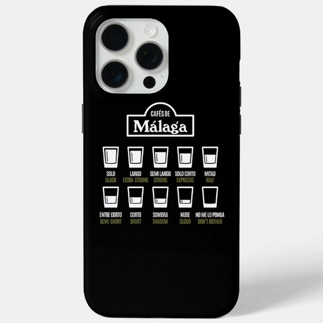 Funda De Case-Mate Para iPhone Cafés de Málaga (Reverso )