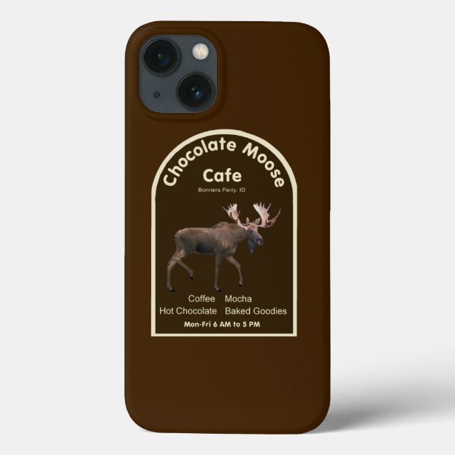 Funda De Case-Mate Para iPhone Cafetería de chocolate Moose (Reverso)