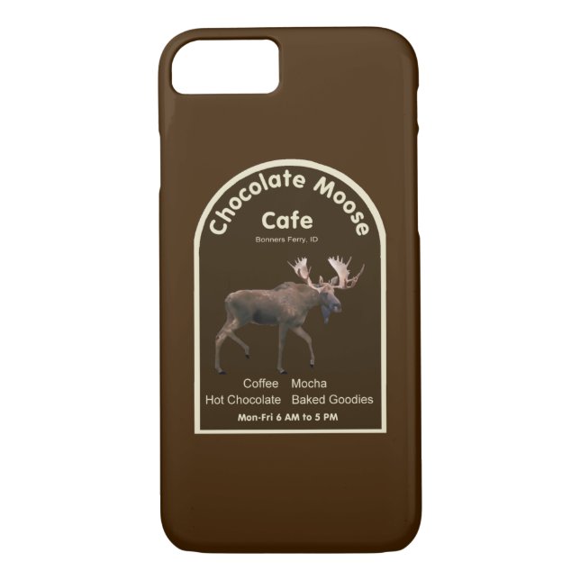 Funda De Case-Mate Para iPhone Cafetería de chocolate Moose (Reverso)