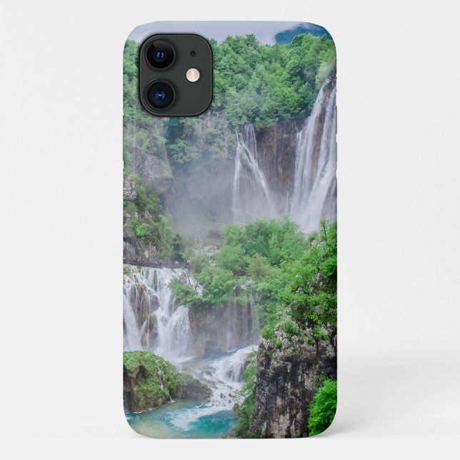 Funda De Case-Mate Para iPhone Caída de agua de los lagos Plitvice (Reverso)