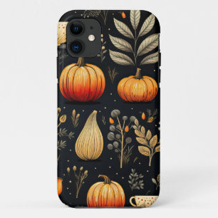 Funda Para iPhone 11 Caída del otoño deja calabaza