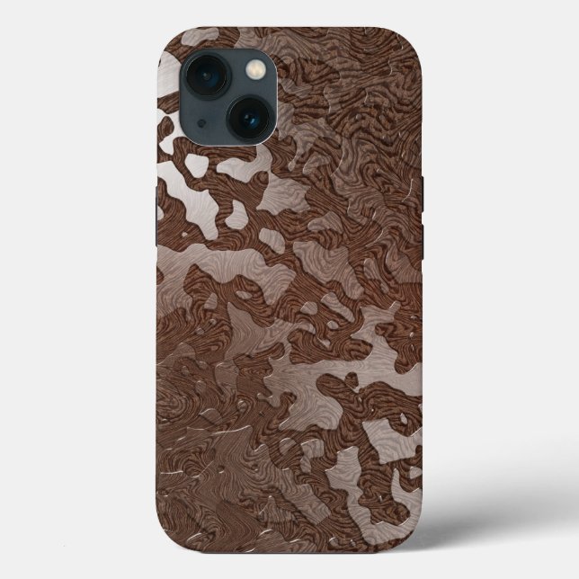 Funda De Case-Mate Para iPhone Caídas de agua en la madera de deriva (Reverso )