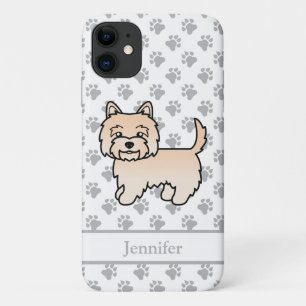 Funda Para iPhone 11 Cairn Terrier de Crema Perro de Dibujos Animados L