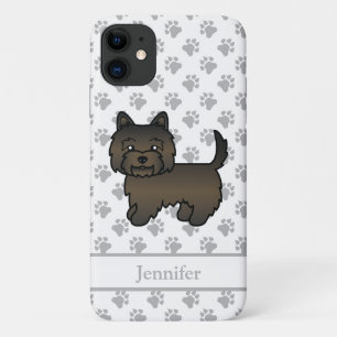 Funda Para iPhone 11 Cairn Terrier Marrón Oscuro Atigrado Perro De Dibu