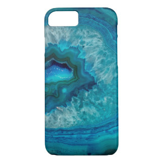 Funda Para iPhone 8/7 Caja azul bonita de la piedra preciosa de Geode