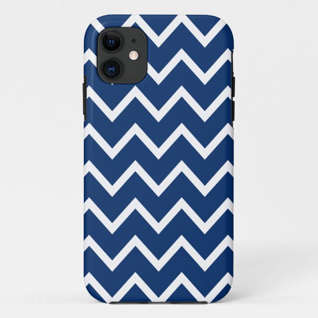 Funda De Case-Mate Para iPhone Caja azul del iPhone 5/5S de Chevron (Reverso)
