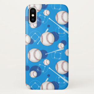 Funda Para iPhone X Caja azul del iPhone X del modelo del béisbol