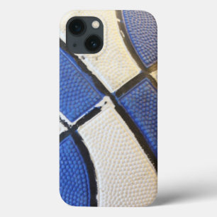 Funda Para iPhone 13 Caja azul y blanca del teléfono del baloncesto