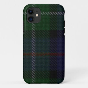 Funda Para iPhone 11 Caja azul y verde del vintage de la tela escocesa