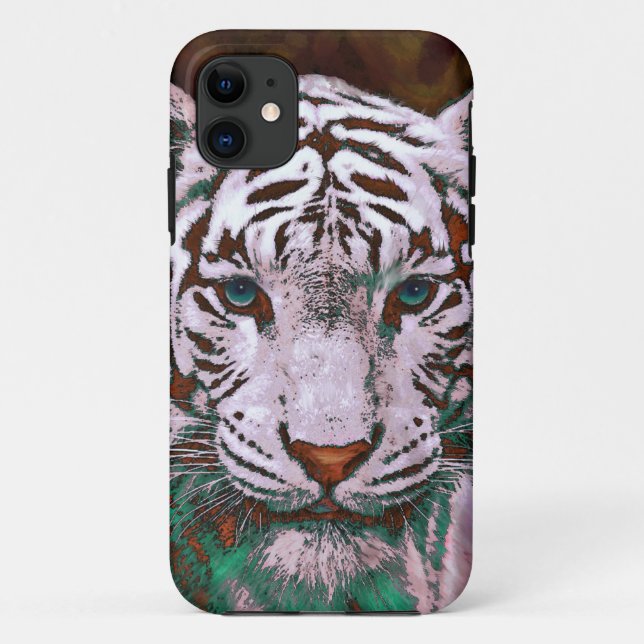 Funda De Case-Mate Para iPhone caja blanca del iphone 5 del tigre (Reverso)