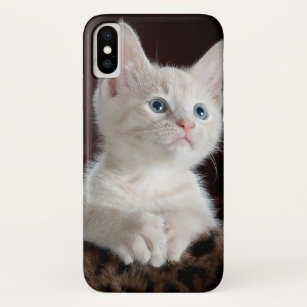 Funda Para iPhone X Caja blanca del iPhone del gato del gatito del